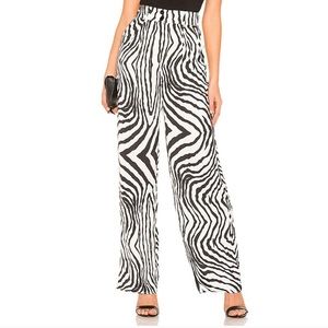 LPA zebra wide leg pants